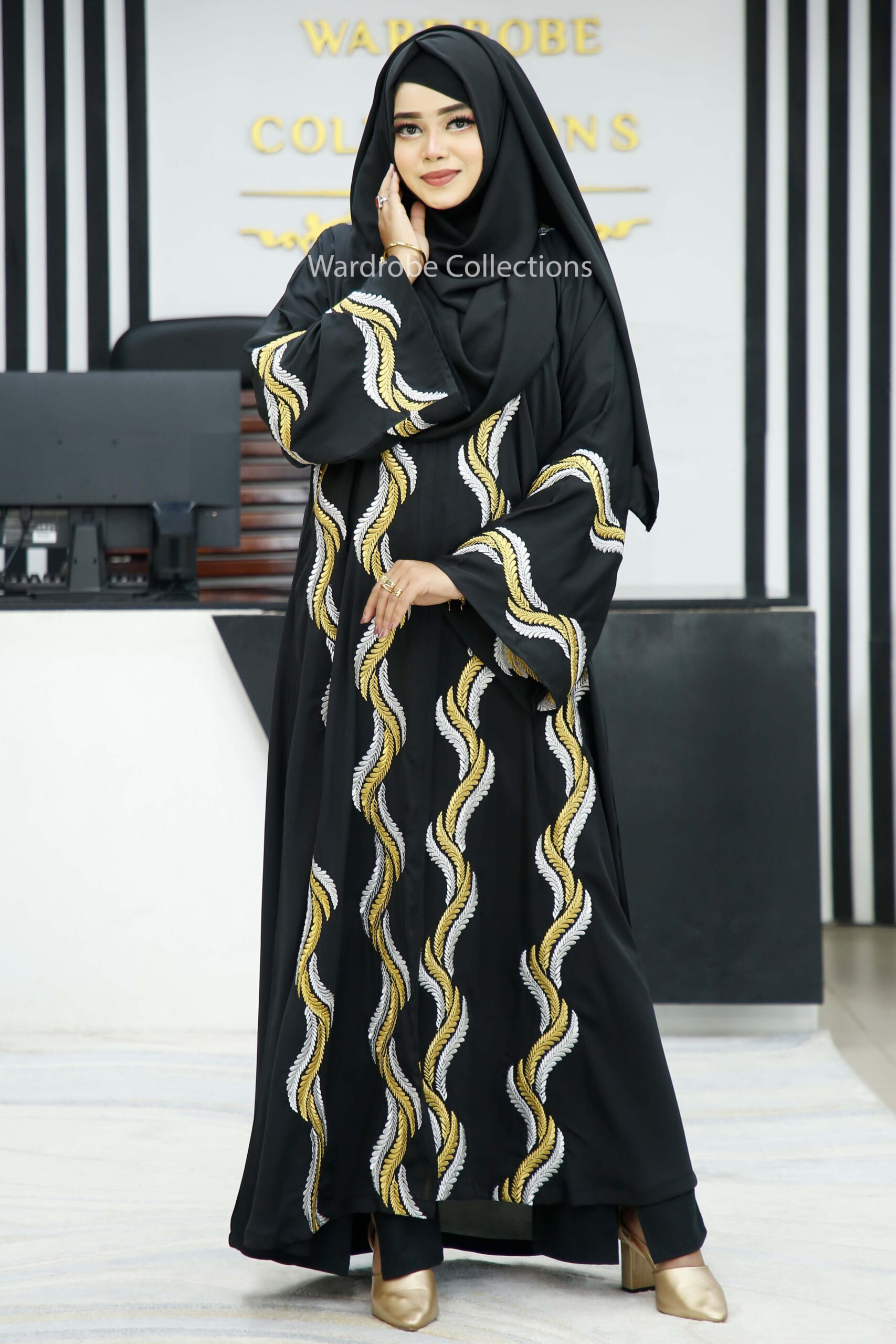 Premium borkha with Exclusive Embroidery AK - Image 16