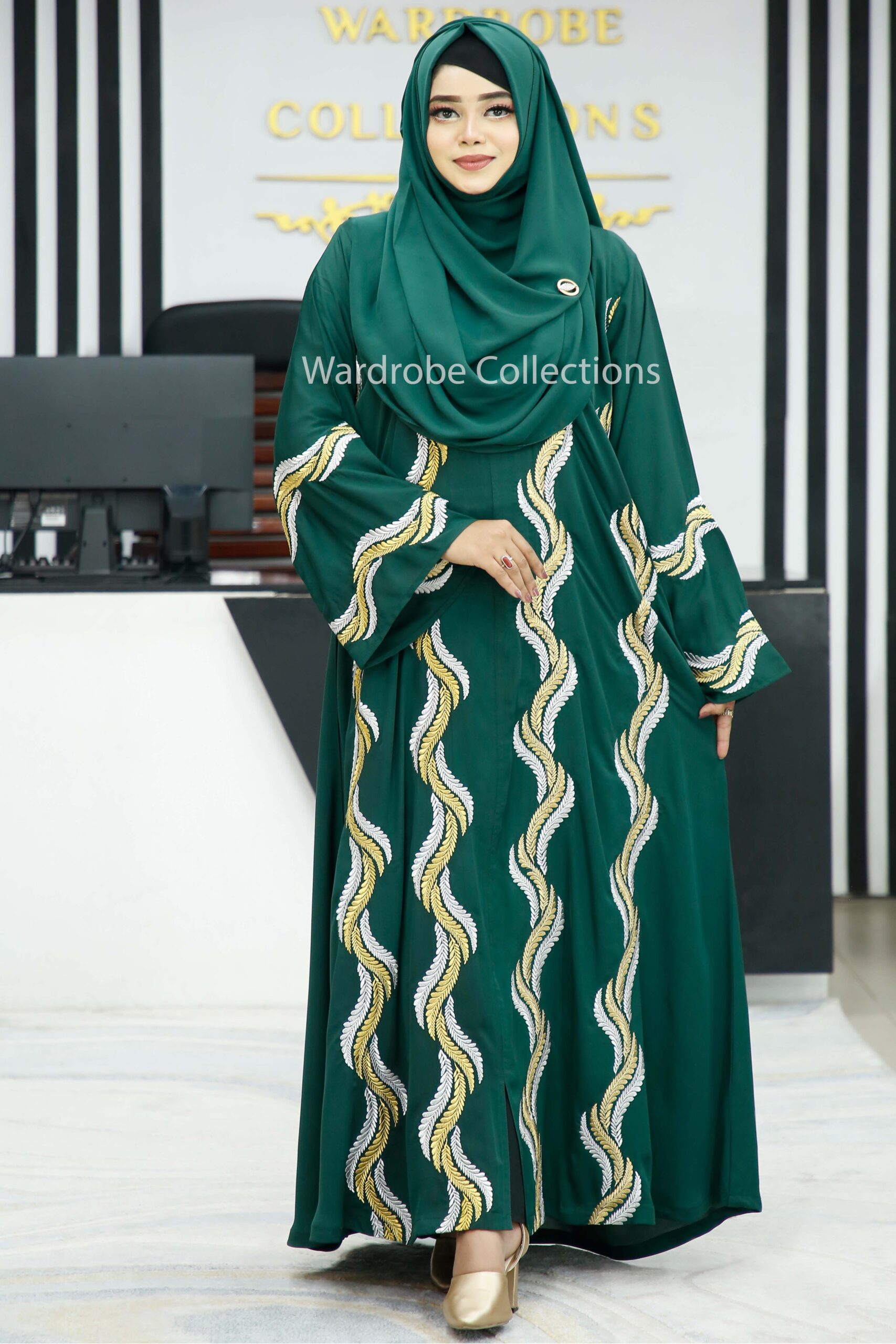 Premium borkha with Exclusive Embroidery AK - Image 13