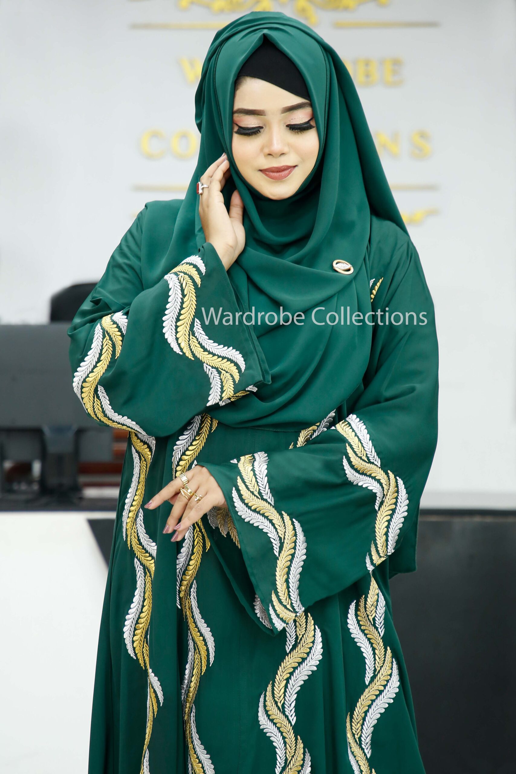 Premium borkha with Exclusive Embroidery AK - Image 12