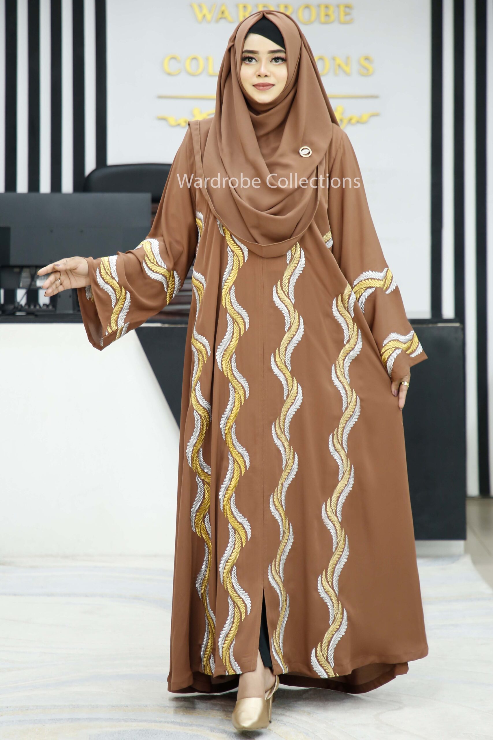 Premium borkha with Exclusive Embroidery AK - Image 10