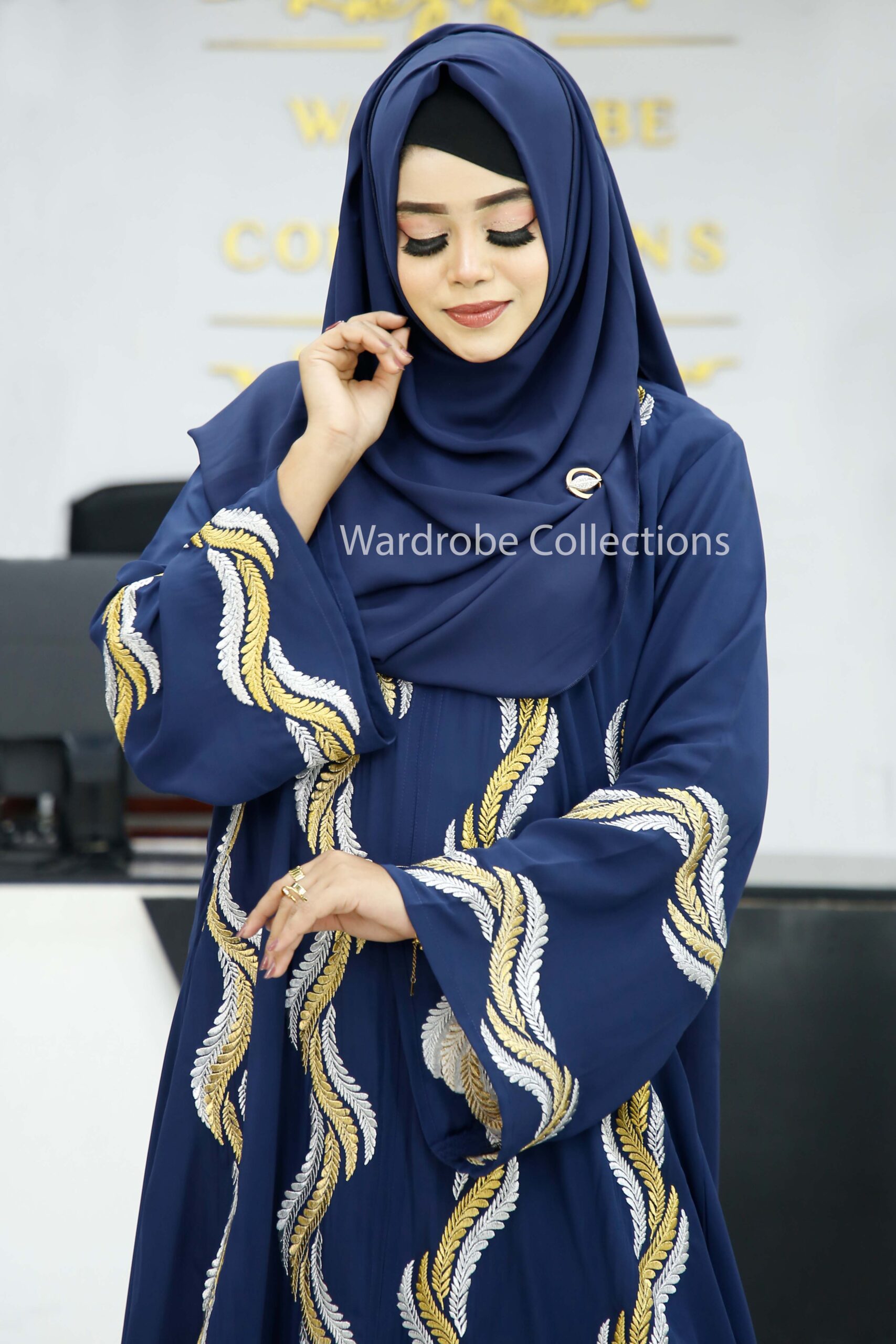 Premium borkha with Exclusive Embroidery AK - Image 6