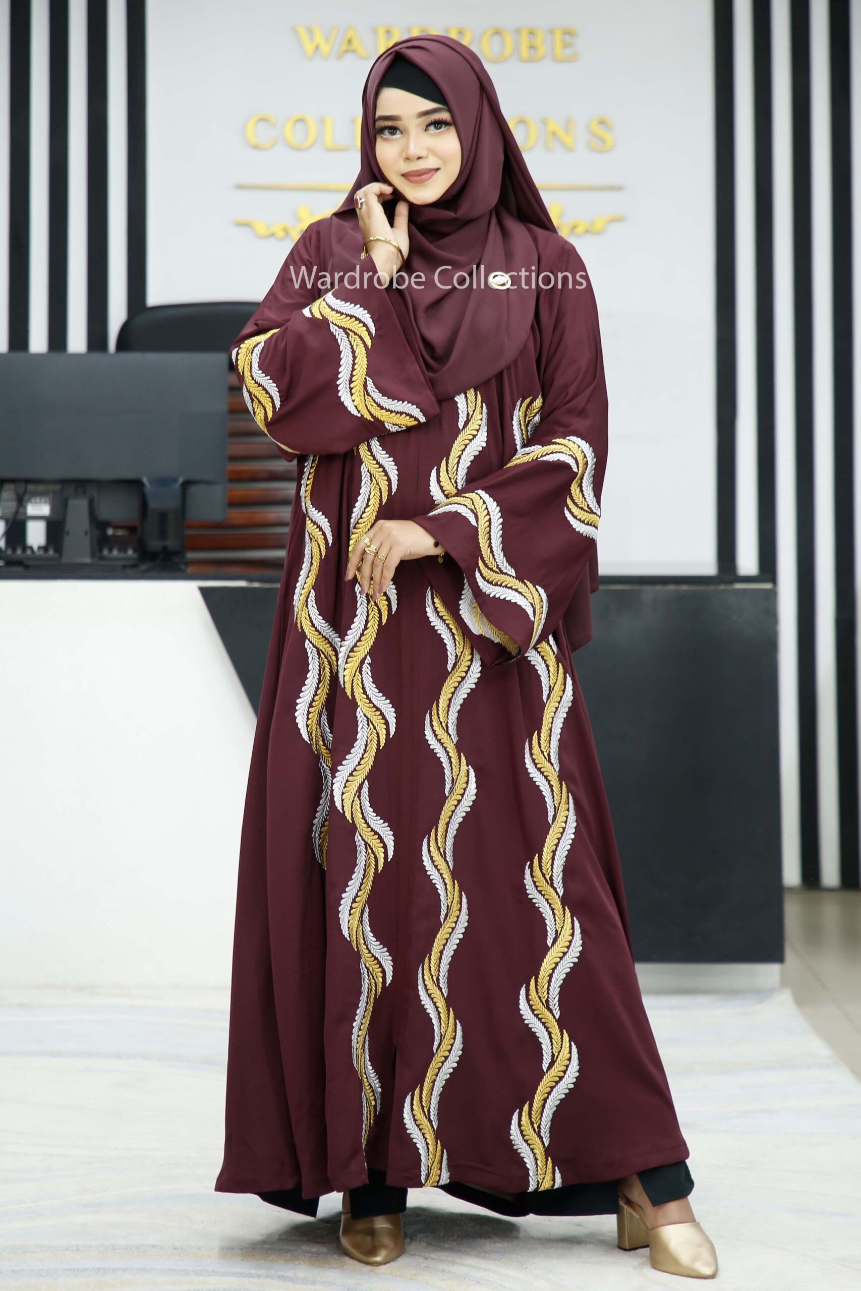 Premium borkha with Exclusive Embroidery AK - Image 4