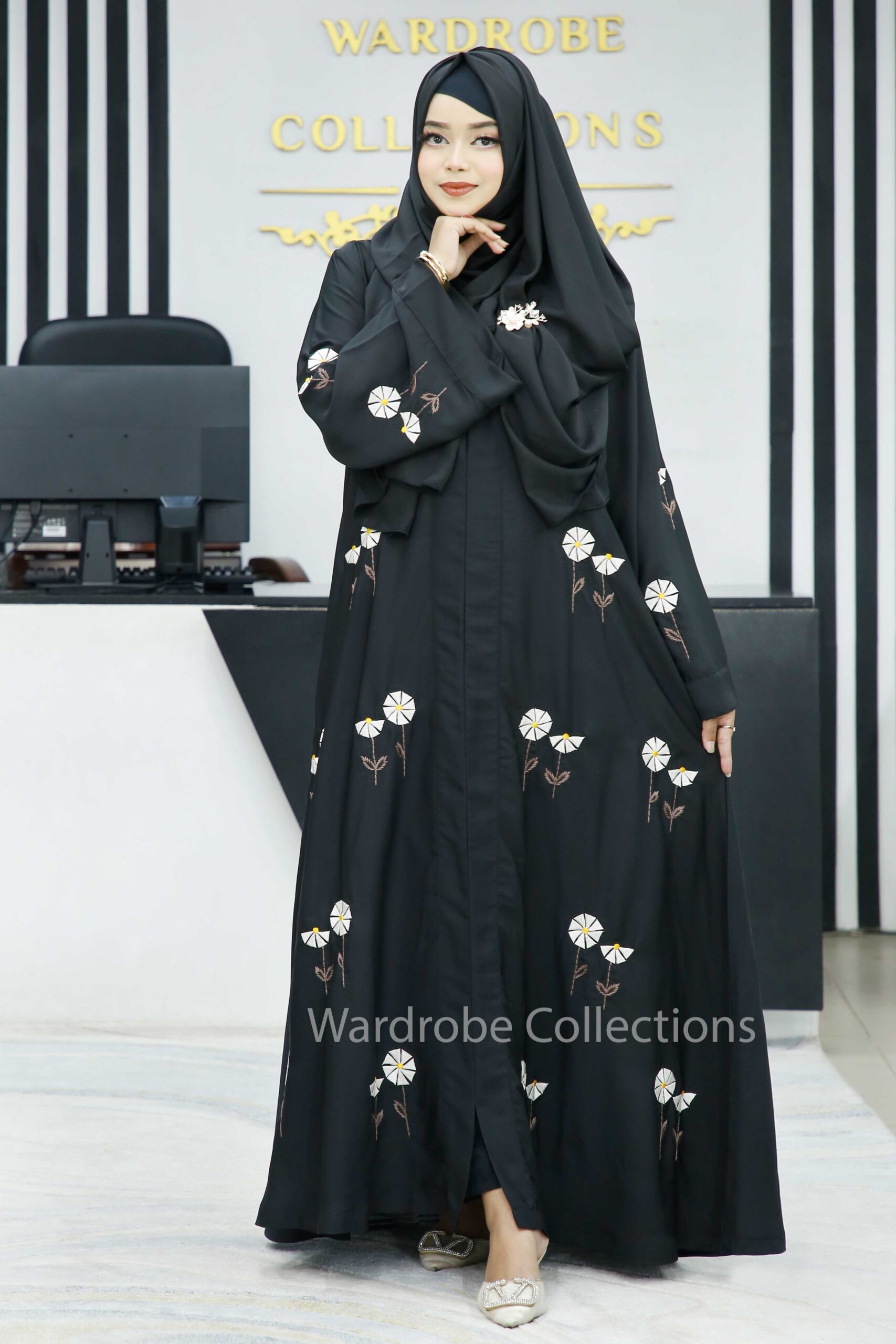 Premium borkha with Exclusive Embroidery NKT - Image 2