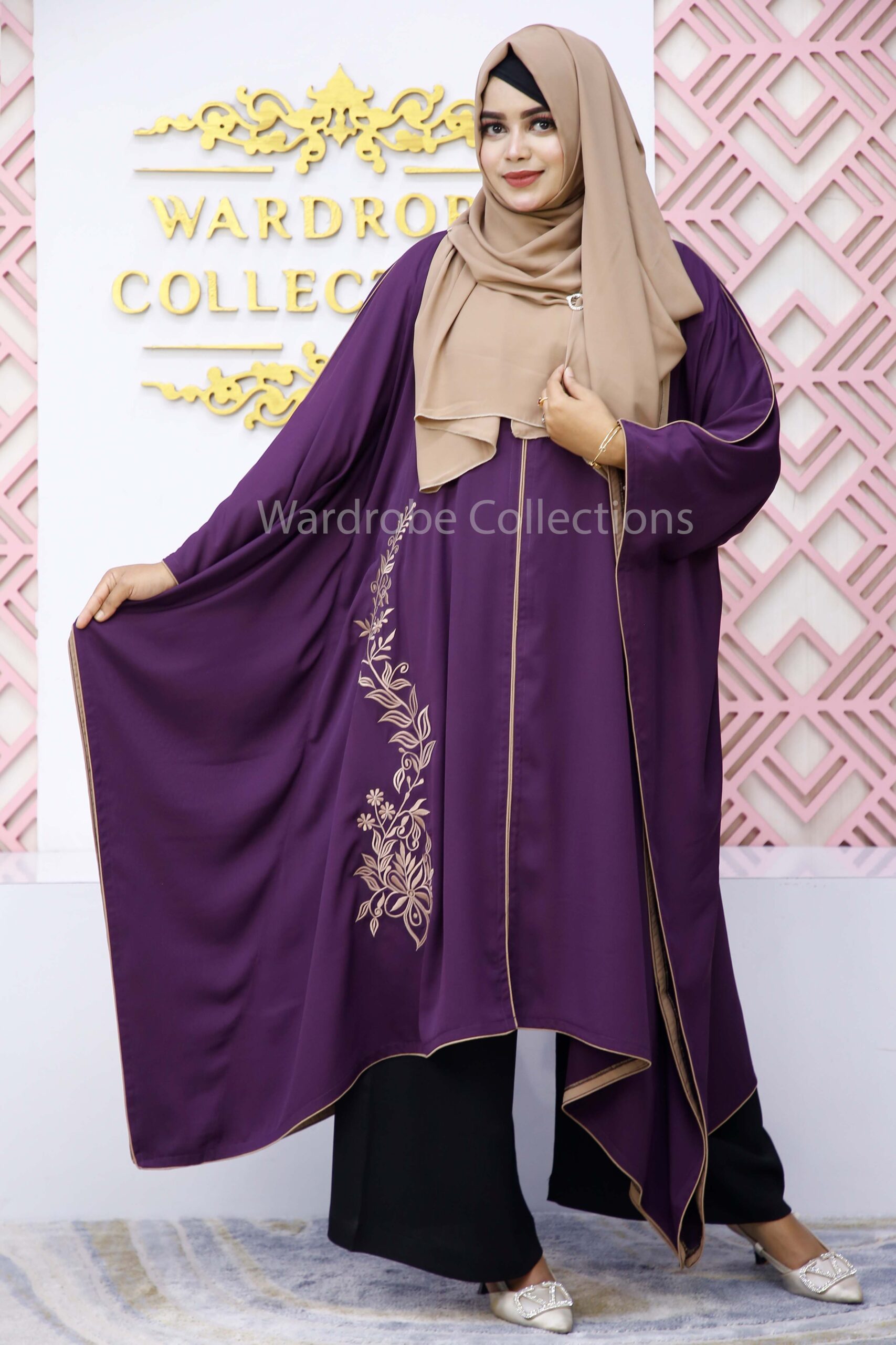 Premium short abaya with Exclusive Embroidery NSKF