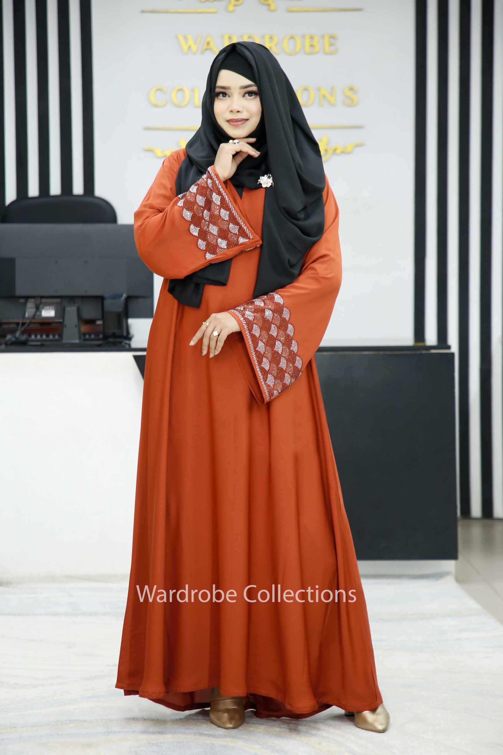 Premium borkha with Exclusive Stone work NST - Image 5