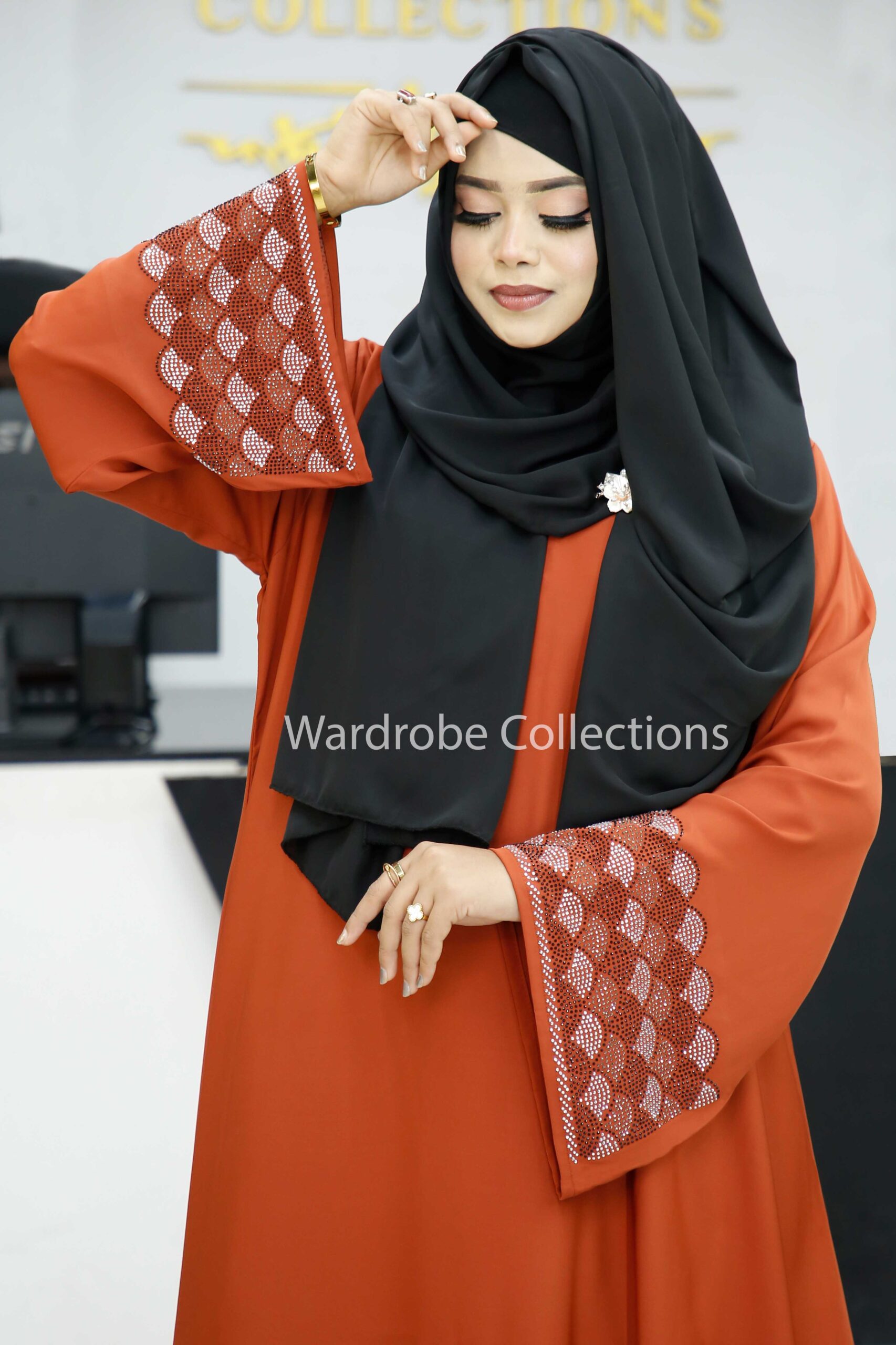 Premium borkha with Exclusive Stone work NST - Image 6