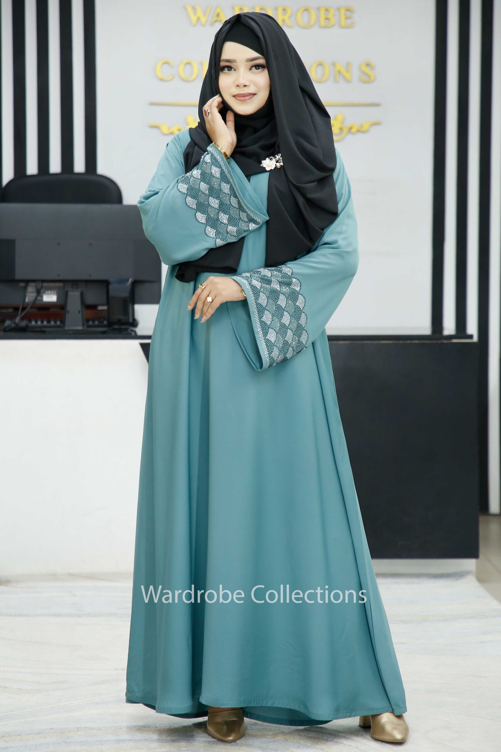 Premium borkha with Exclusive Stone work NST - Image 11