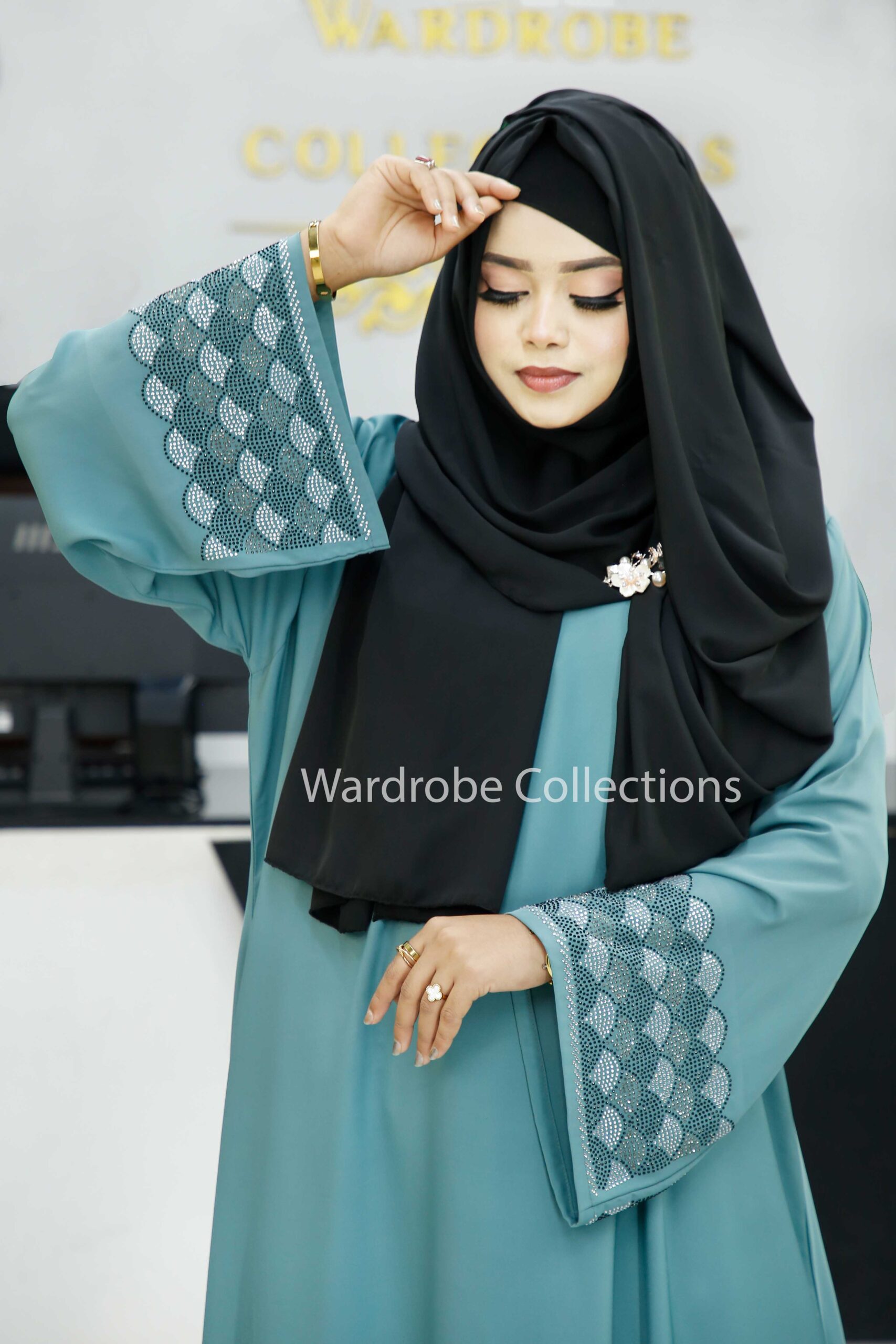 Premium borkha with Exclusive Stone work NST - Image 12