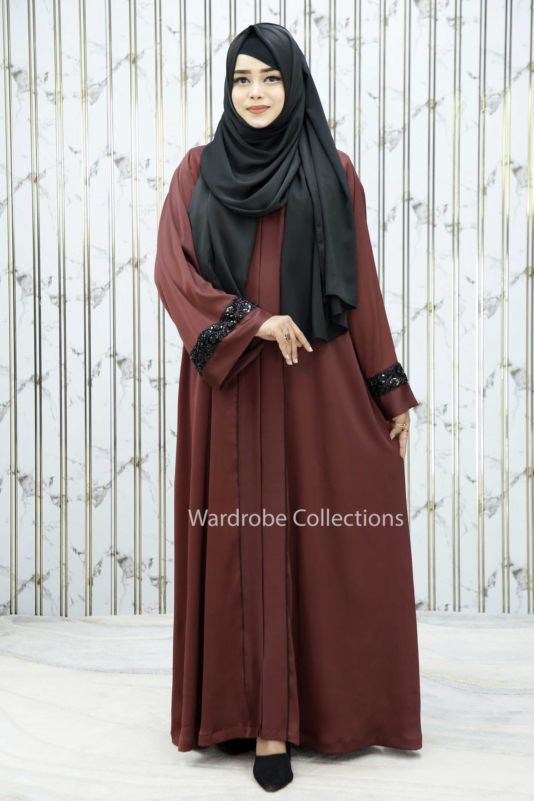Premium borkha with Exclusive karchupi lace work ZLS - Image 5