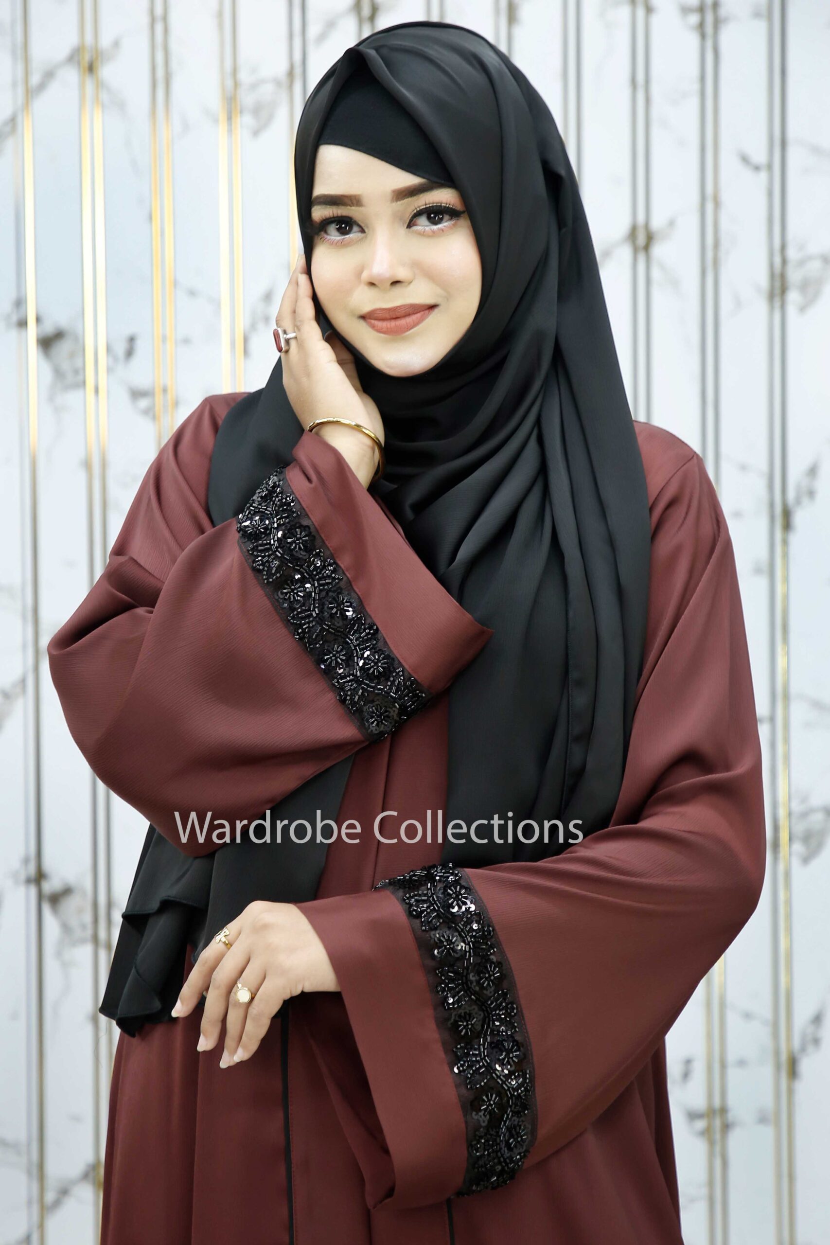 Premium borkha with Exclusive karchupi lace work ZLS - Image 6